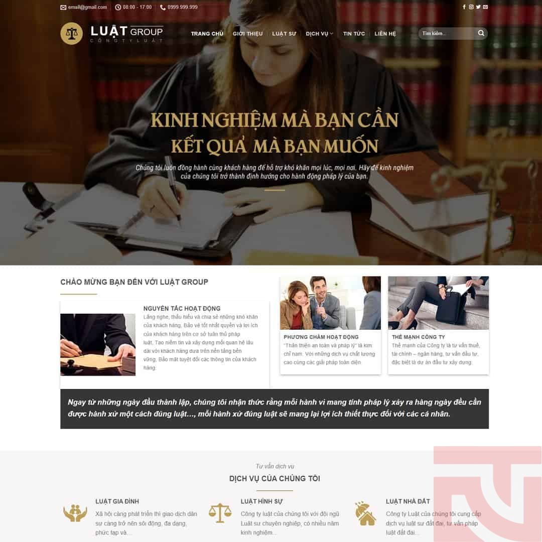 Dịch vụ thiết kế Website luật sư, văn phòng tư vấn luật