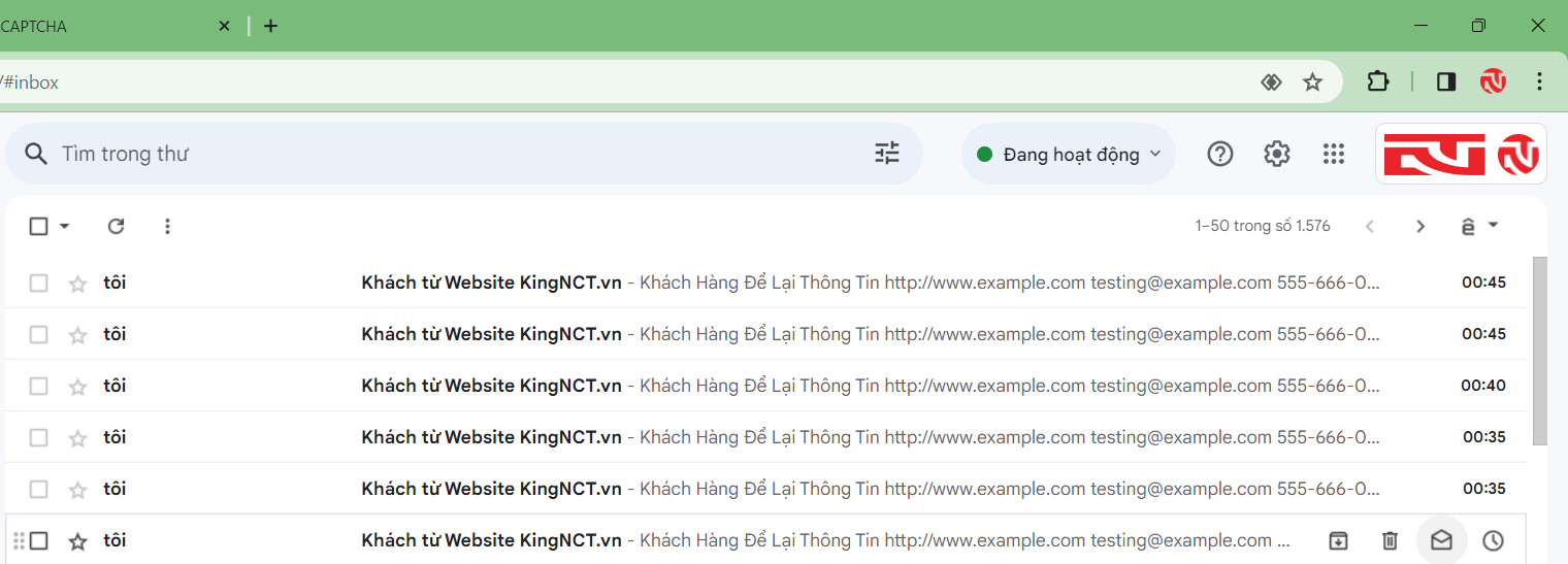 Bot Spam vào hàng loạt trên Contact Form 7 trên Website Kingnct.vn