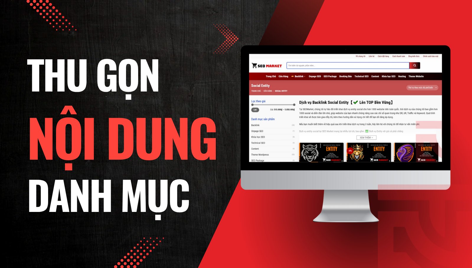 thu gọn nội dung danh mục