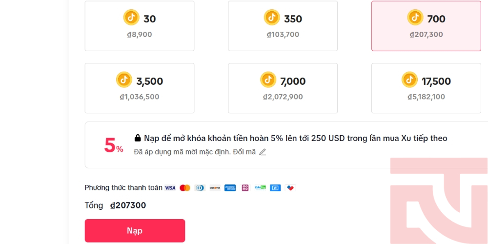 cách nhận xu trên tiktok