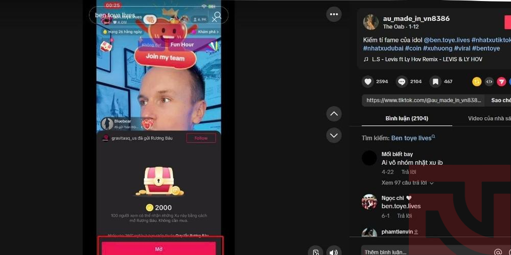 cách nhận xu trên tiktok
