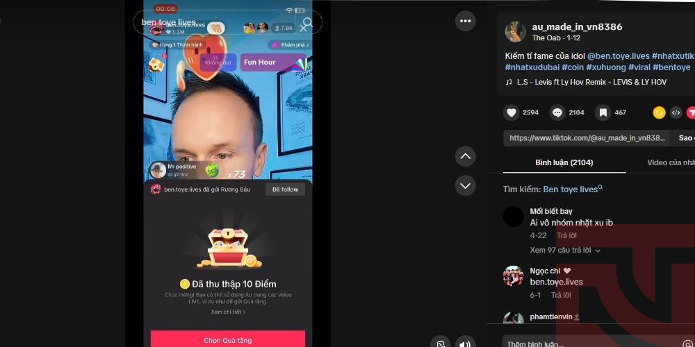 cách nhận xu trên tiktok