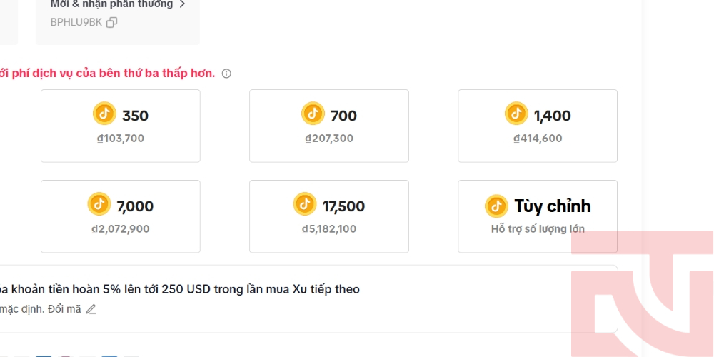 cách nhận xu trên tiktok