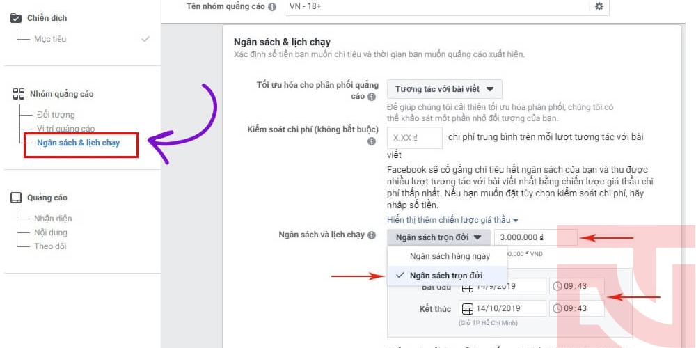 chi phí quảng cáo trên facebook