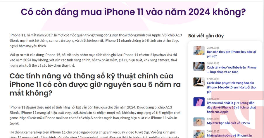 Bài viết chuẩn seo